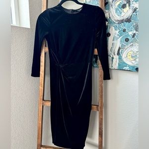 Velvet Faux Wrap Dress